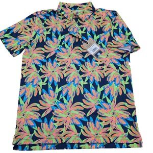 Chubbies Golf "Ocean Flower" Performance Polo 2.0  Tropical‎ All Over Print - M